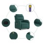 Dark Green Fabric Reclining Foot Massage Chair by vidaXL, Armchairs - Ref: Foro24-3204998, Price: 292,99 €, Discount: %