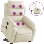 Cream-colored artificial leather foot massage recliner by vidaXL, Armchairs - Ref: Foro24-3205050, Price: 305,15 €, Discount: %