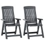 Reclining garden chairs 2 units anthracite gray plastic by vidaXL, Garden chairs - Ref: Foro24-48768, Price: 181,21 €, Discou...