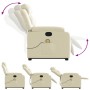 Cream-colored artificial leather foot massage recliner by vidaXL, Armchairs - Ref: Foro24-3205050, Price: 305,15 €, Discount: %