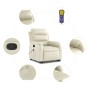 Cream-colored artificial leather foot massage recliner by vidaXL, Armchairs - Ref: Foro24-3205050, Price: 305,15 €, Discount: %