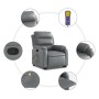 Gray Artificial Leather Foot Massage Recliner by vidaXL, Armchairs - Ref: Foro24-3205052, Price: 303,17 €, Discount: %