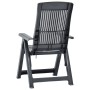 Reclining garden chairs 2 units anthracite gray plastic by vidaXL, Garden chairs - Ref: Foro24-48768, Price: 181,21 €, Discou...