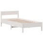 White pine wood bed frame with headboard 100x200cm by vidaXL, Beds and slatted bases - Ref: Foro24-842759, Price: 98,99 €, Di...