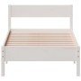 White pine wood bed frame with headboard 100x200cm by vidaXL, Beds and slatted bases - Ref: Foro24-842759, Price: 98,99 €, Di...