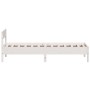 White pine wood bed frame with headboard 100x200cm by vidaXL, Beds and slatted bases - Ref: Foro24-842759, Price: 98,99 €, Di...