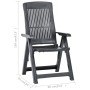 Reclining garden chairs 2 units anthracite gray plastic by vidaXL, Garden chairs - Ref: Foro24-48768, Price: 181,21 €, Discou...