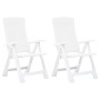 Reclining garden chairs, 2 units, white plastic by vidaXL, Garden chairs - Ref: Foro24-48760, Price: 168,41 €, Discount: %