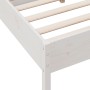 Bed frame with white pine wood headboard 135x190 cm by vidaXL, Beds and slatted bases - Ref: Foro24-842771, Price: 116,51 €, ...