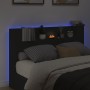 Bed headboard with LED light black 160x16.5x103.5 cm by vidaXL, Headboards and footboards - Ref: Foro24-839253, Price: 114,99...