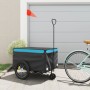 Bicycle trailer, black and blue, 45 kg, made of iron. by vidaXL, Bicycle trailers - Ref: Foro24-94114, Price: 81,29 €, Discou...