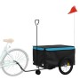 Bicycle trailer, black and blue, 45 kg, made of iron. by vidaXL, Bicycle trailers - Ref: Foro24-94114, Price: 75,99 €, Discou...