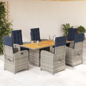 7-piece garden dining set with beige synthetic rattan cushions. by vidaXL, Garden sets - Ref: Foro24-3212281, Price: 982,33 €...