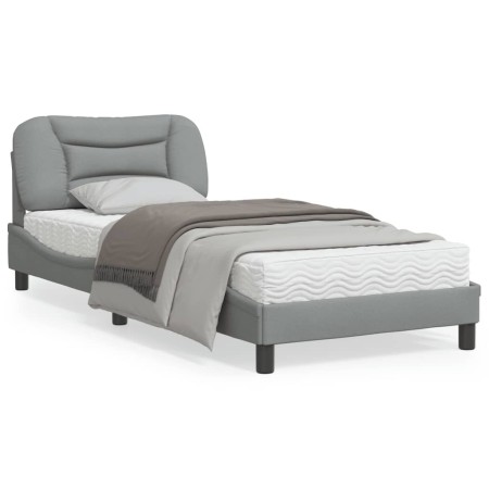 Estructura de cama con cabecero de tela gris claro 80x200 cm | Foro24 | Onlineshop