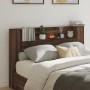 Cabecero de cama con luz LED marrón roble 160x16,5x103,5 cm