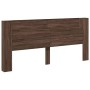 Bed headboard with LED light in brown oak 220x16.5x103.5 cm by vidaXL, Headboards and footboards - Ref: Foro24-839279, Price:...