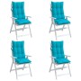 Cushions for high-back chairs 4 pcs turquoise Oxford fabric by vidaXL, Cushions for chairs and sofas - Ref: Foro24-377666, Pr...