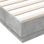 Estructura de cama madera de ingeniería gris hormigón 180x200cm