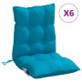 Cojines para silla respaldo bajo 6 uds tela Oxford azul claro