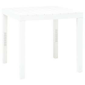 Mesa de jardín de plástico blanco 78x78x72 cm de vidaXL, Mesas de jardín - Ref: Foro24-48783, Precio: 79,99 €, Descuento: %