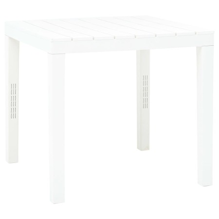 Mesa de jardín de plástico blanco 78x78x72 cm de vidaXL, Mesas de jardín - Ref: Foro24-48783, Precio: 79,39 €, Descuento: %