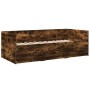 Tumbona con cajones madera ingeniería roble ahumado 90x190 cm | Foro24 | Onlineshop