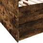 Sunbed with smoked oak engineered wood drawers 90x190 cm by vidaXL, Beds and slatted bases - Ref: Foro24-3280829, Price: 181,...