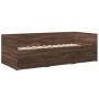 Engineered oak wood sun lounger with drawers, brown, 100x200 cm. by vidaXL, Beds and slatted bases - Ref: Foro24-3280817, Pri...