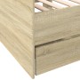 Sunbed with drawers made of Sonoma oak engineered wood 75x190 cm by vidaXL, Beds and slatted bases - Ref: Foro24-3280834, Pri...