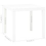 Mesa de jardín de plástico blanco 78x78x72 cm de vidaXL, Mesas de jardín - Ref: Foro24-48783, Precio: 79,39 €, Descuento: %