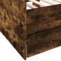 Tumbona con cajones madera ingeniería roble ahumado 100x200 cm
