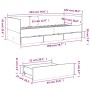 Liegestuhl mit Schubladen aus geräucherter Eichen-Ingenieurholz 100x200 cm. von vidaXL, Betten und Lattenroste - Ref: Foro24-...