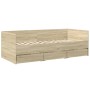 Tumbona con cajones madera ingeniería roble Sonoma 90x200 cm de vidaXL, Camas y somieres - Ref: Foro24-3280820, Precio: 177,0...