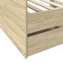 Sunbed with drawers made of Sonoma oak engineered wood 90x190 cm by vidaXL, Beds and slatted bases - Ref: Foro24-3280855, Pri...