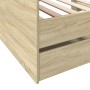 Tumbona con cajones madera ingeniería roble Sonoma 90x190 cm