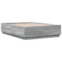 Estructura de cama madera de ingeniería gris Sonoma 120x190 cm