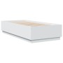 Estructura de cama madera de ingeniería blanca 100x200 cm de vidaXL, Camas y somieres - Ref: Foro24-3209716, Precio: 116,05 €...