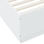 Estructura de cama madera de ingeniería blanca 100x200 cm