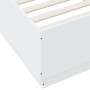 White engineered wood bed frame 100x200 cm by vidaXL, Beds and slatted bases - Ref: Foro24-3209716, Price: 115,99 €, Discount: %