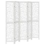 5-panel solid Paulownia wood white room divider by vidaXL, Room dividers - Ref: Foro24-358743, Price: 141,99 €, Discount: %