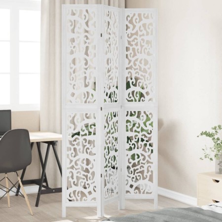 Three-panel solid Paulownia wood room divider screen in white. by vidaXL, Room dividers - Ref: Foro24-358736, Price: 102,35 €...