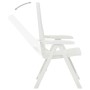 Reclining garden chairs 2 units white plastic by vidaXL, Garden chairs - Ref: Foro24-48763, Price: 229,97 €, Discount: %