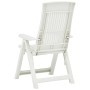 Reclining garden chairs 2 units white plastic by vidaXL, Garden chairs - Ref: Foro24-48763, Price: 229,97 €, Discount: %