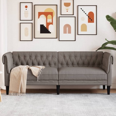 Chesterfield sofa, 3-seater, taupe gray fabric by vidaXL, Sofas - Ref: Foro24-372561, Price: 305,99 €, Discount: %