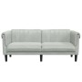 2-Sitzer-Sofa hellgrauer Samt von vidaXL, Sofas - Ref: Foro24-372575, Preis: 248,99 €, Rabatt: %