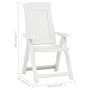 Reclining garden chairs 2 units white plastic by vidaXL, Garden chairs - Ref: Foro24-48763, Price: 229,97 €, Discount: %