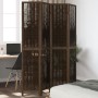 4-panel dark brown paulownia wood room divider by vidaXL, Room dividers - Ref: Foro24-358659, Price: 104,00 €, Discount: %