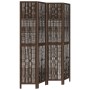 4-panel dark brown paulownia wood room divider by vidaXL, Room dividers - Ref: Foro24-358659, Price: 95,99 €, Discount: %