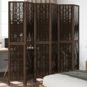 6-panel dark brown paulownia wood room divider by vidaXL, Room dividers - Ref: Foro24-358667, Price: 139,99 €, Discount: %