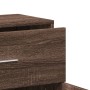 Aparador de madera de ingeniería marrón roble 60x31x70 cm
